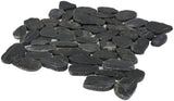 Satori River Rock Black 12-in x 12-in Natural Stone Mosaic Floor and Wall Tile (0.96-sq. ft/ Piece)