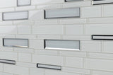 Elida Ceramica Mirror Glass Reflections 12-in x 12-in Glossy Glass Linear Mosaic Wall Tile