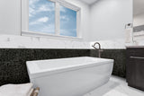 Satori River Rock Black 12-in x 12-in Natural Stone Marble Pebble Floor and Wall Tile (0.96-sq ft Piece)
