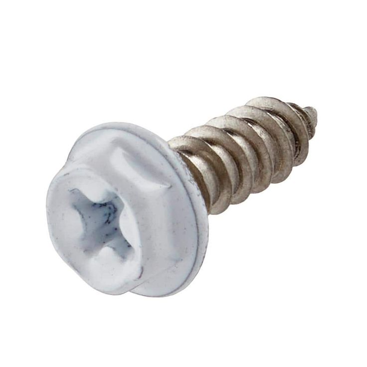 #8 x 1/2 in. White Stainless Steel Hex Head Gutter Sheet Metal Screw (25-Pack)