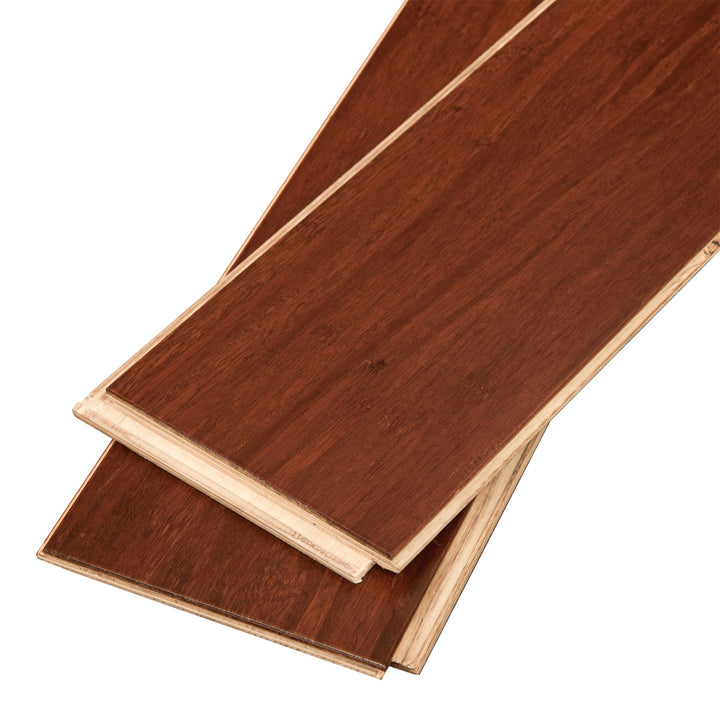 Cali Bamboo Fossilized 5.31-in Cognac Bamboo Smooth/Traditional Engineered Hardwood Flooring (21.5-sq ft)