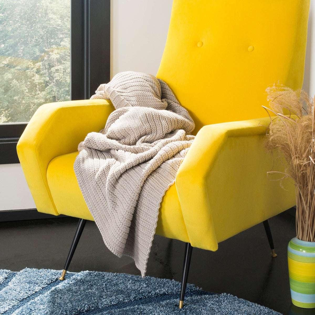 Safavieh Textures and Weaves Palewisper 50 x 60 in. Cotton Throw