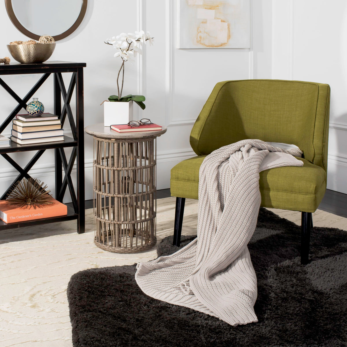 Safavieh Textures and Weaves Palewisper 50 x 60 in. Cotton Throw