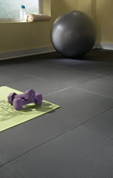 Blue Hawk 18.5-in W x 18.5-in L x 0.157-in T Interlocking Vinyl/Plastic Gym Floor Tile (2.37-sq ft)