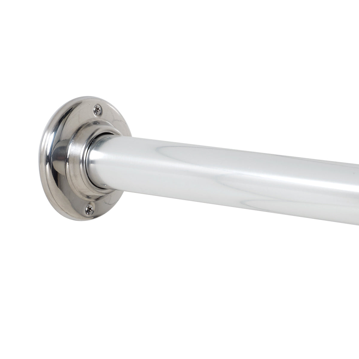 Project Source 60-in Stainless Steel Fixed Single Straight Shower Curtain Rod, 1-in Dia