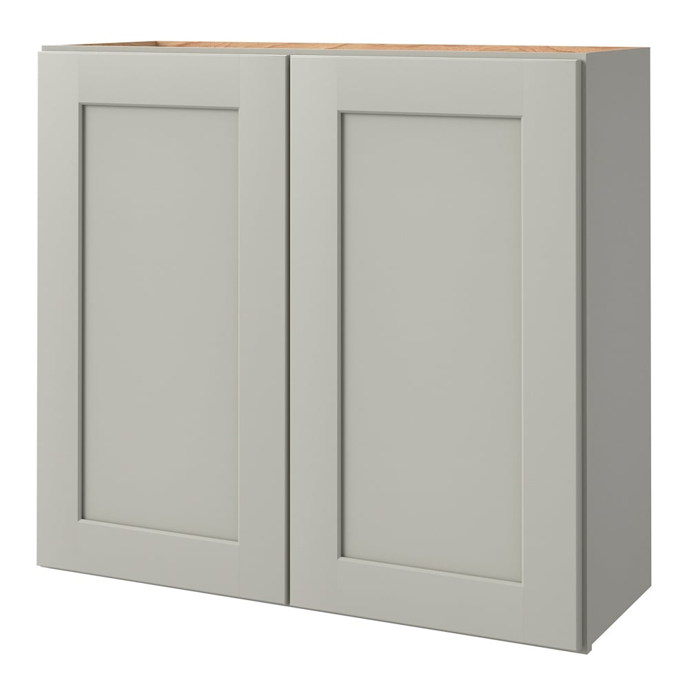allen + roth Stonewall 33-in W x 30.125-in H x 12-in D Stone Wall Fully Assembled Cabinet (Flat Panel Shaker Door Style)