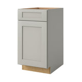 allen + roth Stonewall 18-in W x 34.5-in H x 24-in D Stone 1-Drawer Base Fully Assembled Cabinet (Flat Panel Shaker Style)