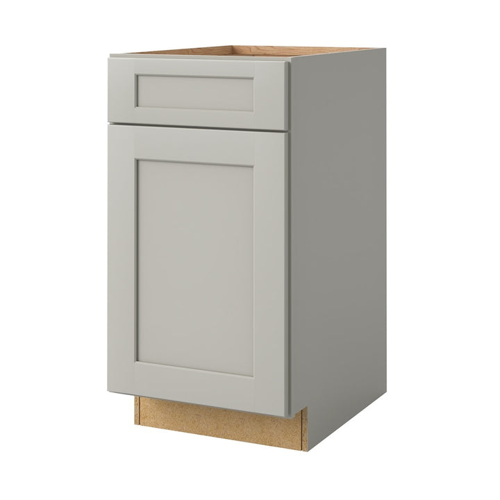 allen + roth Stonewall 18-in W x 34.5-in H x 24-in D Stone 1-Drawer Base Fully Assembled Cabinet (Flat Panel Shaker Style)