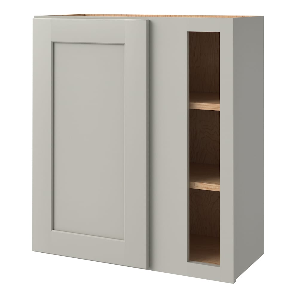 allen + roth Stonewall 27-in W x 30.125-in H x 12-in D Stone Blind Corner Wall Fully Assembled Cabinet (Flat Panel Shaker Style)