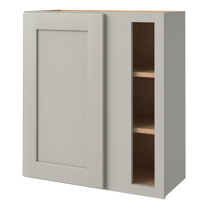 allen + roth Stonewall 27-in W x 30.125-in H x 12-in D Stone Blind Corner Wall Fully Assembled Cabinet (Flat Panel Shaker Style)