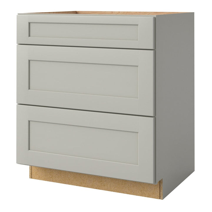 allen + roth Stonewall 30-in W x 34.5-in H x 24-in D Stone 3-Drawer Base Fully Assembled Cabinet (Flat Panel Style)