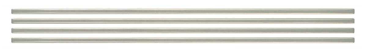 Smart Tiles Smart Edge Brillo Silver 1/4-in x 18-in Polished Resin Subway Linear Peel and stick Wall Tile product image