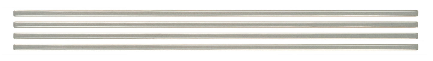 Smart Tiles Smart Edge Brillo Silver 1/4-in x 18-in Polished Resin Subway Linear Peel and stick Wall Tile product image