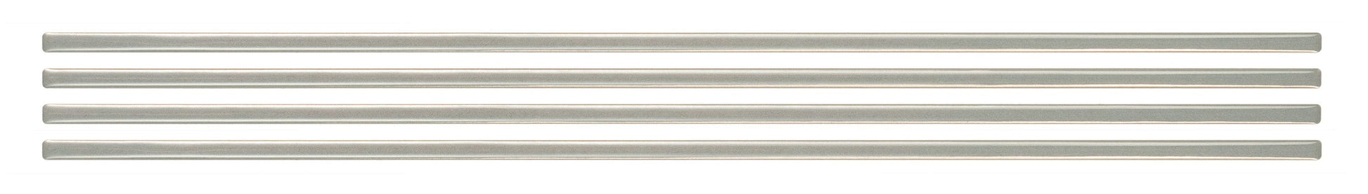 Smart Tiles Smart Edge Brillo Silver 1/4-in x 18-in Polished Resin Subway Linear Peel and stick Wall Tile product image