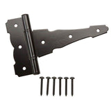 Everbilt 6 in. x 4-1/4 in. Black Decorative Gate Tee Hinge