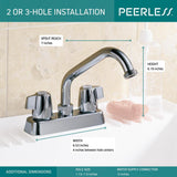 Peerless Chrome 2-Handle Deck-Mount Utility Faucet