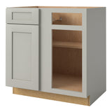 allen + roth Stonewall 33-in W x 34.5-in H x 24-in D Stone Blind 1-Drawer Base Fully Assembled Cabinet (Flat Panel Shaker Style)
