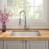 Kraus Stainless Steel Undermount Laundry Sink with Drain and Faucet