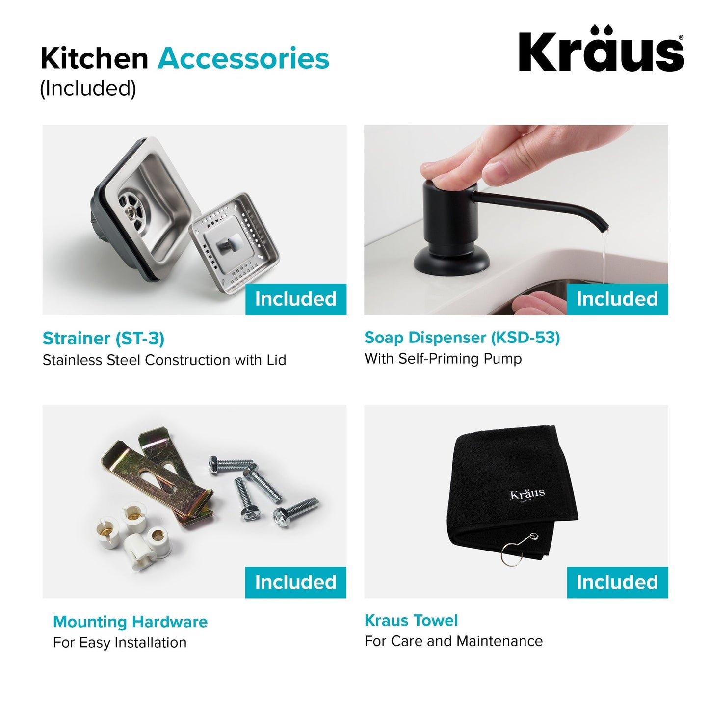 Kraus 18.5" x 24" Stainless Steel Undermount Laundry Sink with Faucet