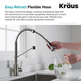 Kraus Stainless Steel Undermount Laundry Sink with Drain and Faucet - 18.5x24 In.