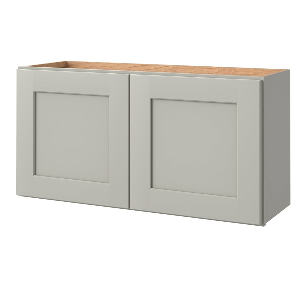 allen + roth Stonewall 36-in W x 18.125-in H x 12-in D Stone Wall Fully Assembled Cabinet (Flat Panel Shaker Door Style)