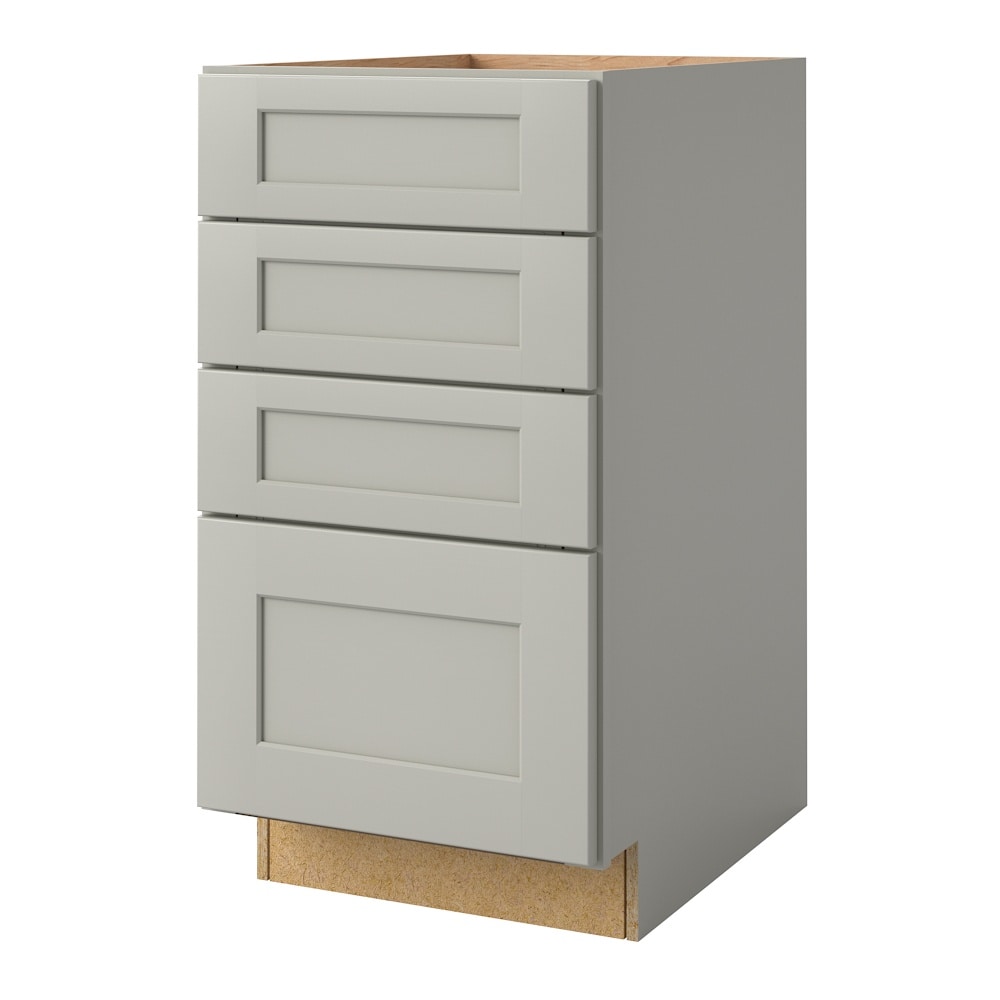 allen + roth Stonewall 18-in W x 34.5-in H x 24-in D Stone 4-Drawer Base Fully Assembled Cabinet (Flat Panel Style)