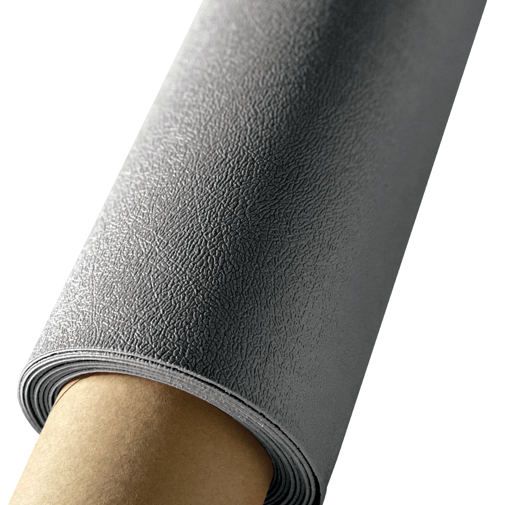 G-Floor Levant 5-ft x 10-ft Slate Grey Leather-Look PVC Garage Floor Roll, 55 mil