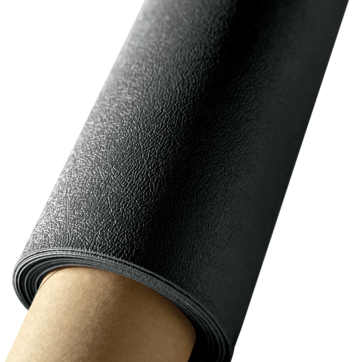 G-Floor Levant 7-1/2-ft x 17-ft Midnight Black Leather PVC Garage Floor Roll, 55 mil