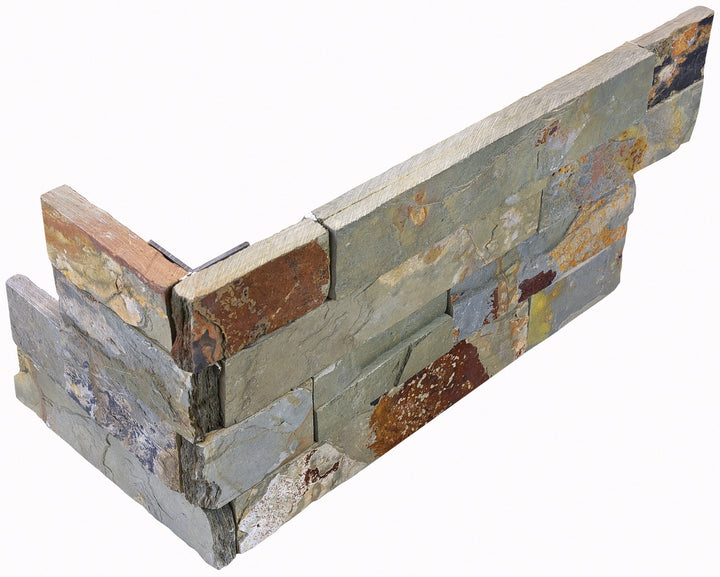 Satori Oxide Ledgestone Corner 6-in x 18-in Natural Stone Look Wall Tile (4.32-sq. ft/ Carton)