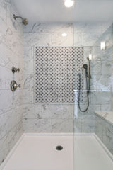 Satori Flower 12-in x 12-in Polished Natural Stone Marble Mosaic Tile