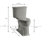 Archer Comfort Height 2-piece 1.28 GPF Single Flush Elongated Toilet with AquaPiston Flushing Technology in Cashmere - Super Arbor