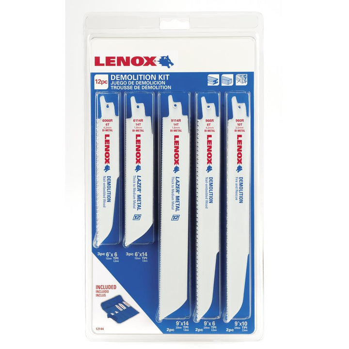 LENOX 12-Pack Bi-Metal Reciprocating Saw Blade Set
