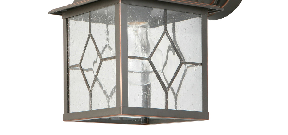 Portfolio Litshire 13.5-in H Oil-Rubbed Bronze Outdoor Wall Lantern, Medium Base (E26)