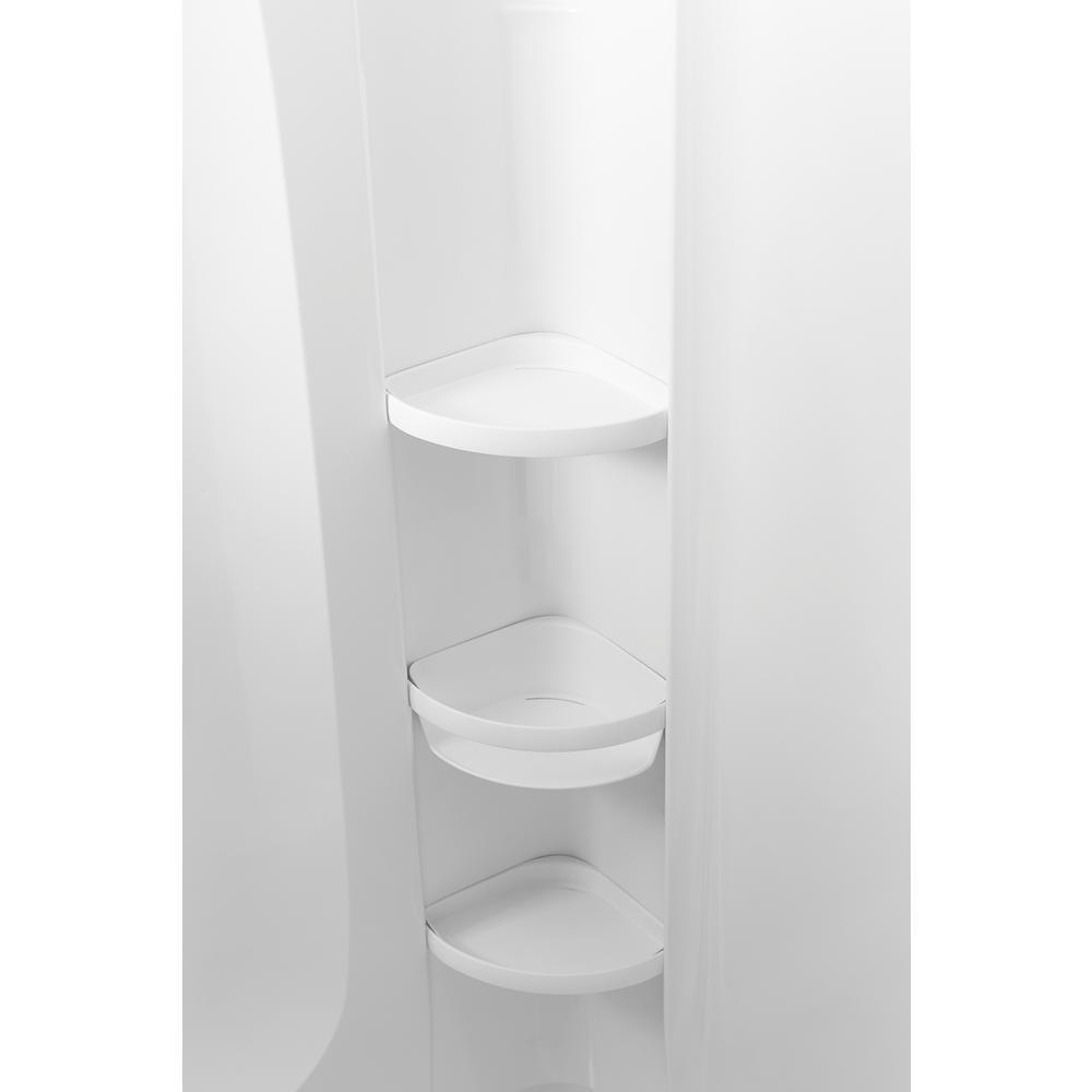 36 in. x 76 in. 1-Piece Direct-to-Stud Alcove Shower Back Wall in White - Super Arbor