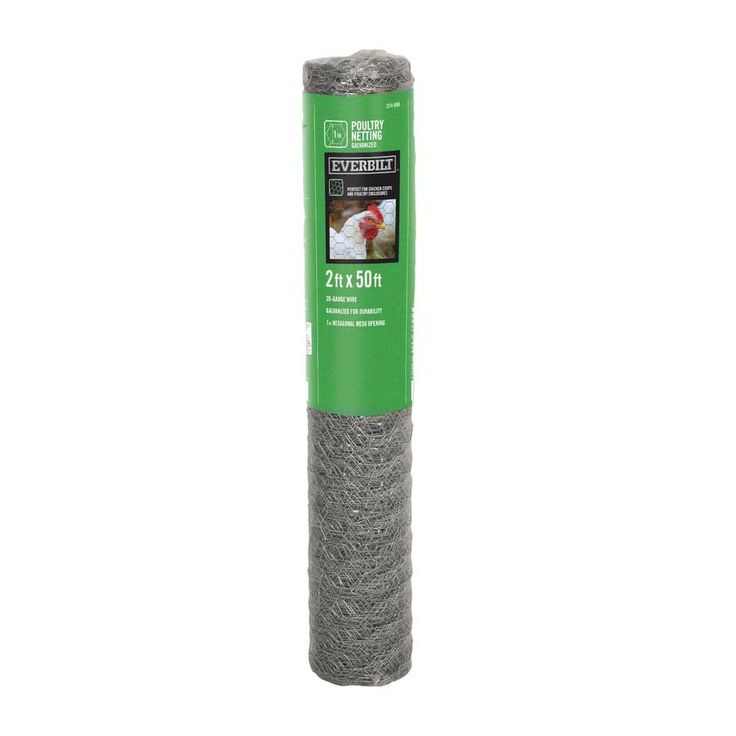 Everbilt 1 in. Mesh 2 ft. x 50 ft. 20-Gauge Galvanized Steel Poultry Netting