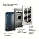 RBF Series 1000-Watt 120-Volt Electric Fan-Forced In-Wall Bath Heater Chrome - Super Arbor