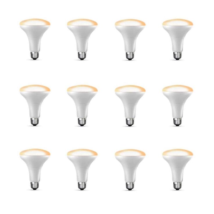 Feit Electric 65-Watt Equivalent Soft White (2700K) BR30 Dimmable Wi-Fi LED Smart Light Bulb (12-Pack)