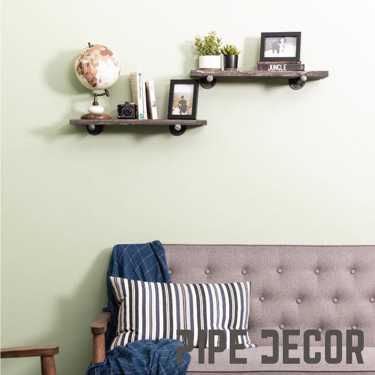 1/2 in. Black Pipe 10 in. L Wall Mounted Shelf Bracket Kit (4-Pack)