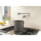 Delta Arctic Stainless 2-Handle Wall-Mount Pot Filler Handle Kitchen Faucet