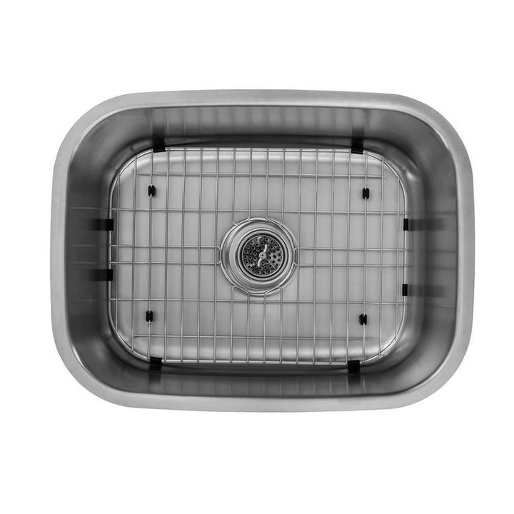 All-in-One Undermount 18-Gauge Stainless Steel 24 in. 0-Hole Single Bowl Bar Sink with Pull Down Faucet