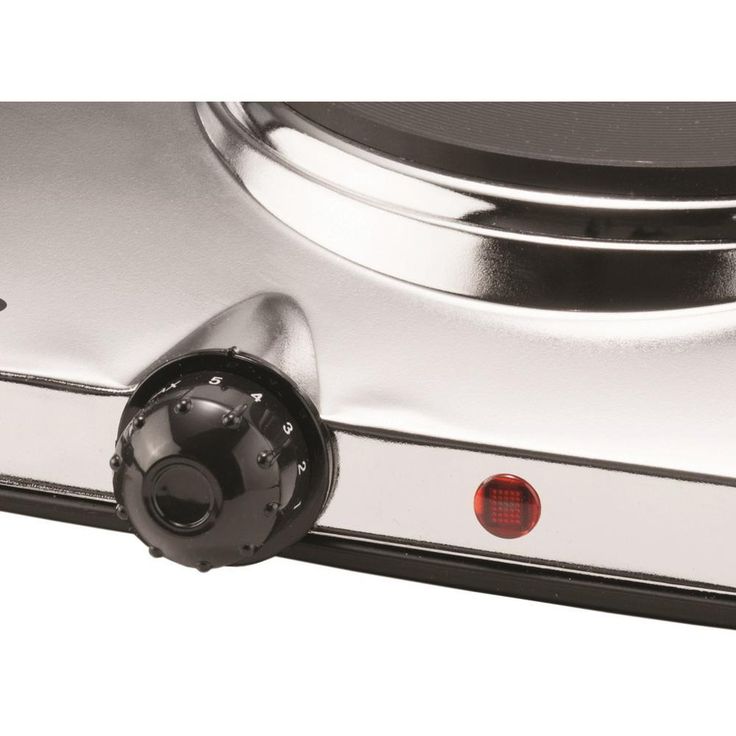 1440W 2-Burner 7.5 in. Silver Electric Hot Plate