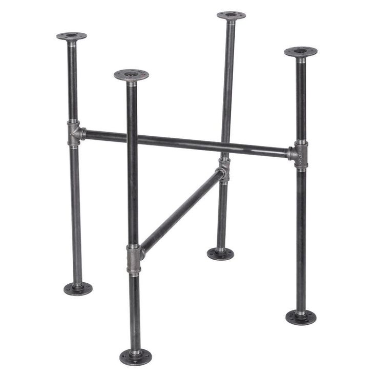 3/4 in. Black Pipe 29 in. L x 30 in. H Solitaire Design Kitchen Table Kit