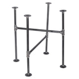 3/4 in. Black Pipe 29 in. L x 30 in. H Solitaire Design Kitchen Table Kit
