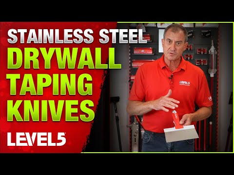 LEVEL5 Deluxe Stainless Drywall Hand Tool Set with Soft-Grip Handles, 5-609