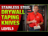 LEVEL5 Deluxe Stainless Drywall Hand Tool Set with Soft-Grip Handles, 5-609