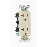 Decora Plus 20 Amp Industrial Grade Duplex Outlet, Light Almond - Super Arbor