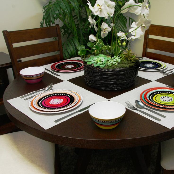 Almira 12-Piece Casual Multicolor Melamine Outdoor Dinnerware Set (Service for 4)