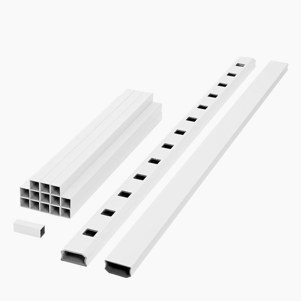ArmorGuard Regency 94 in. White Composite Rail Kit - Super Arbor