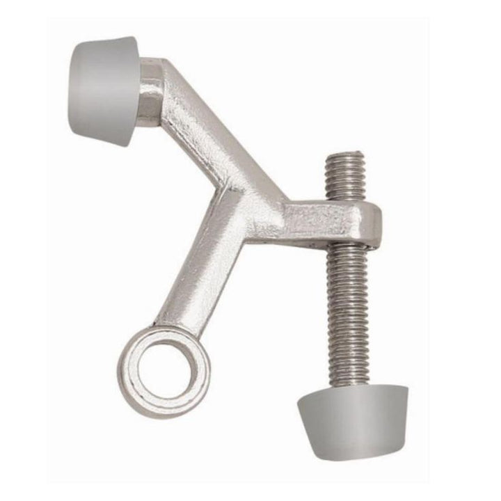 2-1/8 in. x 1-3/4 in. Satin Nickel Standard Hinge Pin Door Stop Value Pack (10 per Pack)