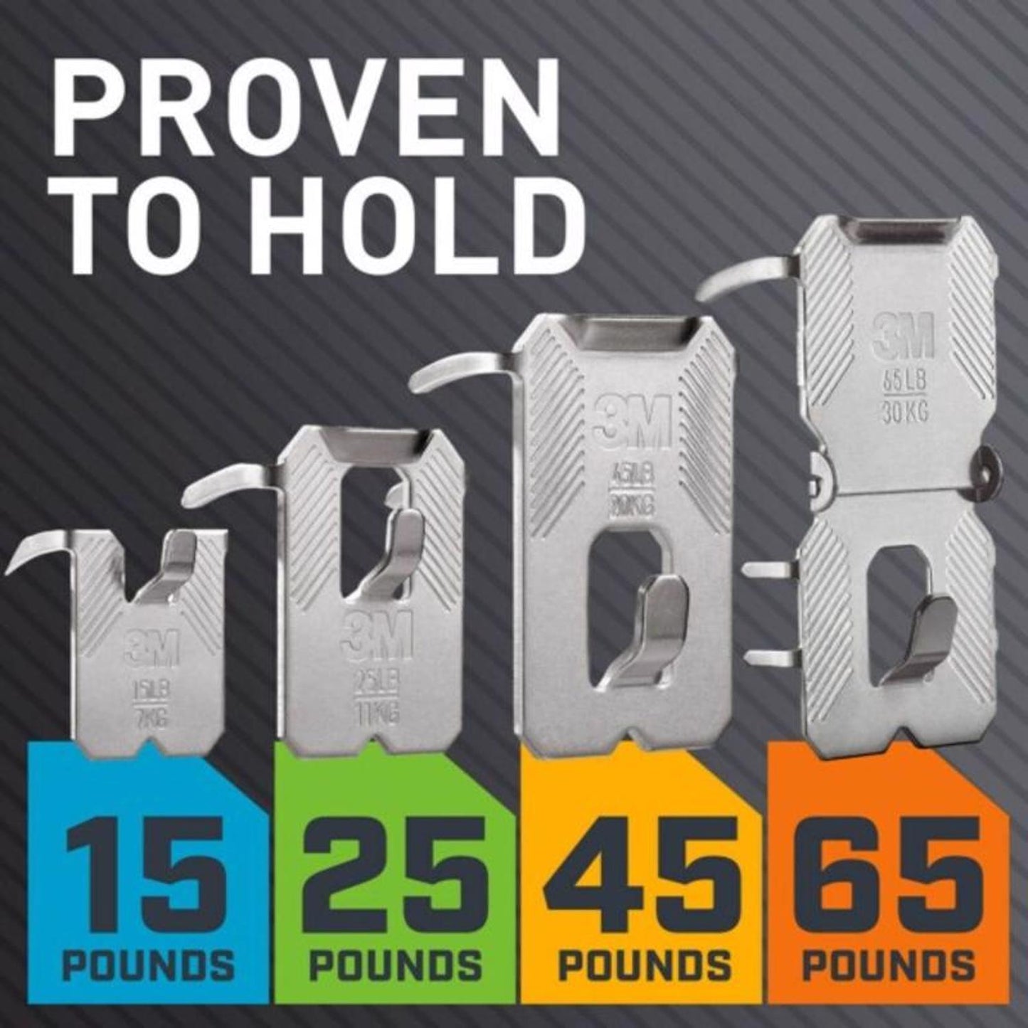 3M Claw Silver Drywall Picture Hanger, 45 lb Capacity, 3-Pack